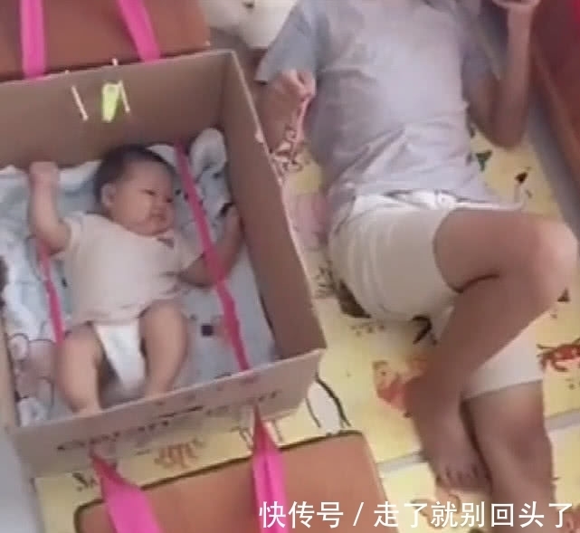 孩子|小舅舅在家带孩子,发明带孩子神器,妈妈看到后笑喷了