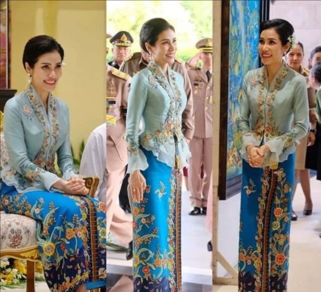 蓝色|诗妮娜也节俭, 同一件清爽蓝上衣多次穿, 换条半身裙依然美得闪耀