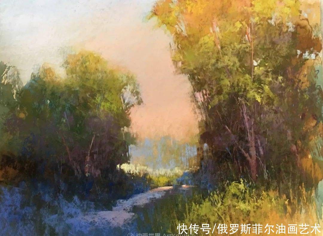 艺术家|美国当代粉彩艺术家贝萨尼·菲尔兹粉彩风景画作品欣赏