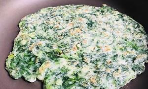 家常早餐菜谱,茼蒿小饼,简单美味营养,吃不够,适合早餐