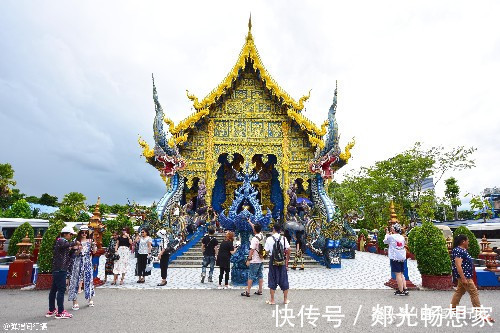 寺庙|泰国“最奇葩”的寺庙，里外都刷成蓝色，堪称寺庙建筑的“奇葩”