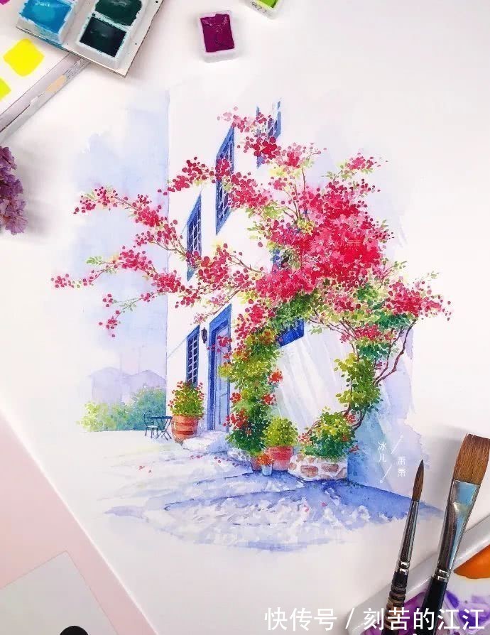 花瓣@水彩这样画,也太美了吧!居然把花瓣画出透明的感觉,看完忍不住保存!