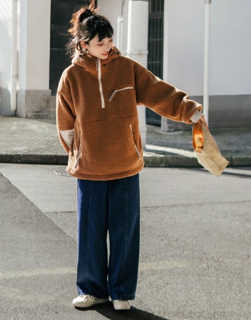 运动裤|想买冬装不知道怎么入手?羊羔毛外套了解一下,显瘦还温柔