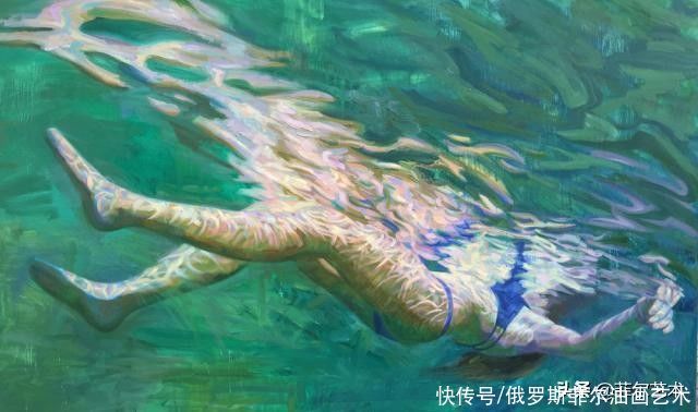 emrich|沉浸在海水里的女性，美到窒息的油画作品，是不是惊到你