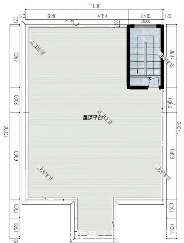 农村|两层简约农村别墅，平屋面做法，厨房餐厅不放主屋内！