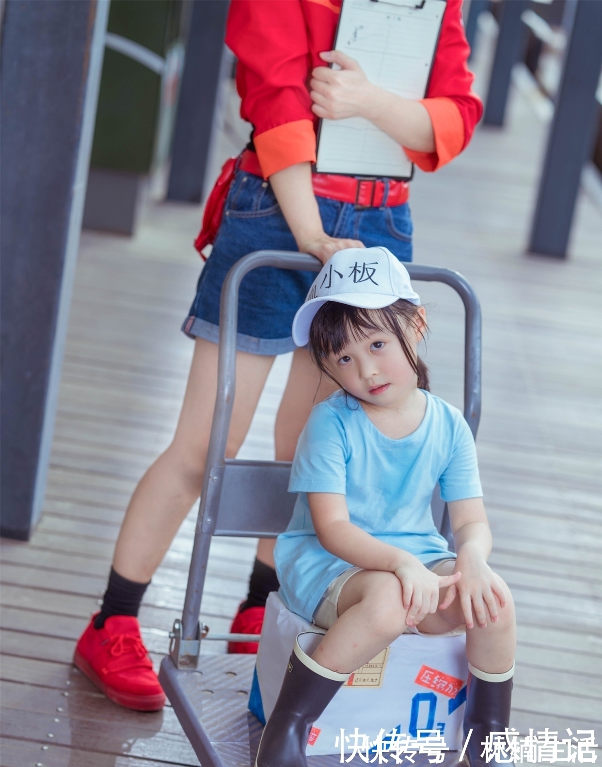 cospl三组可爱妹子COS日本动漫《工作细胞》角色血小板!还有小萌娃哦