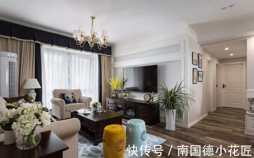 收纳|在上海买的新家，110平美式，朋友说一看我的小鼓凳就萌翻了！