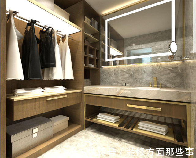 复式房子|173平现代风复式房子,金色装饰线配色高端大气