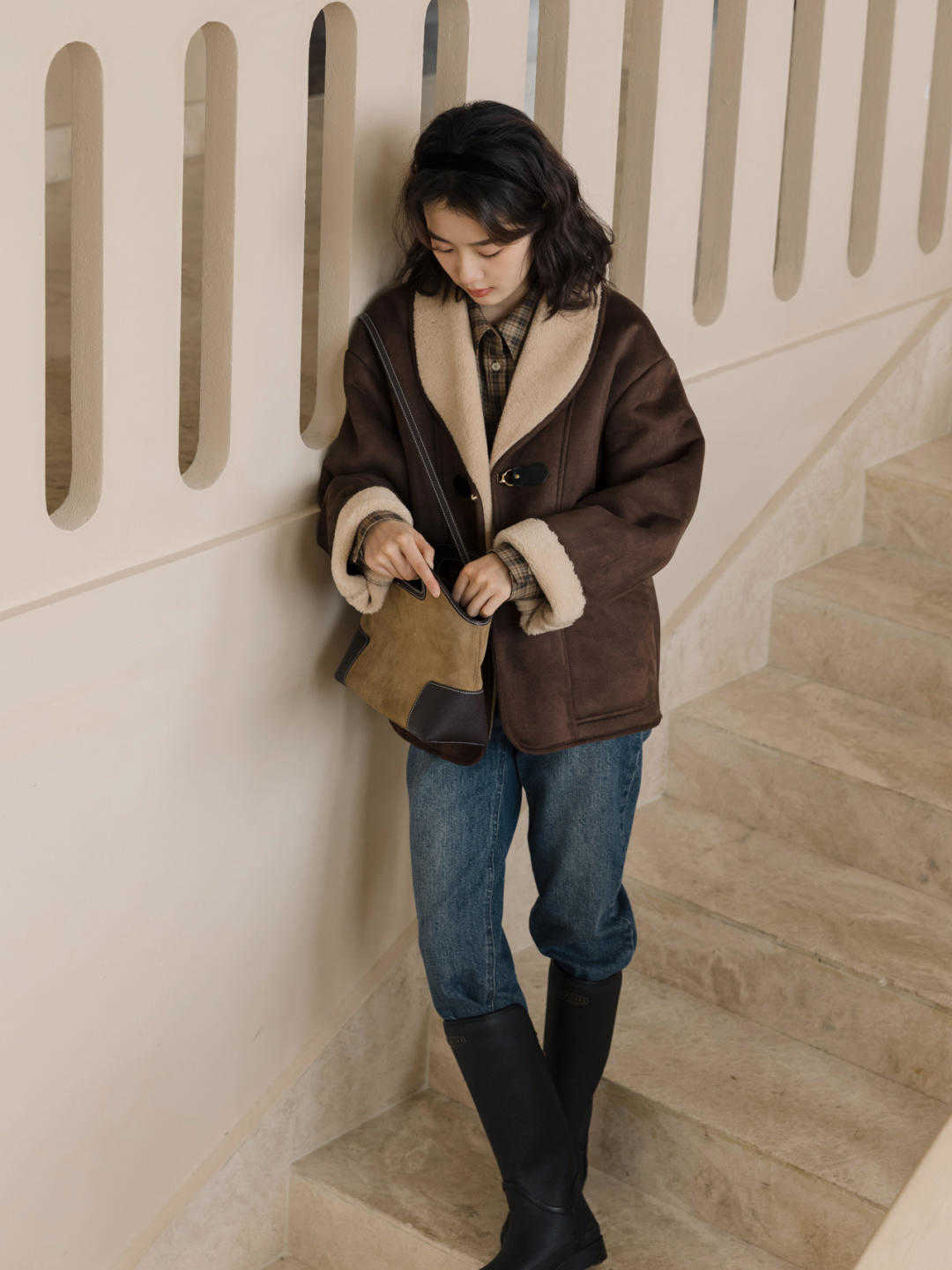 博主 长筒靴怎么穿?建议你试试“塞裤脚”,显高显瘦还超级有范儿