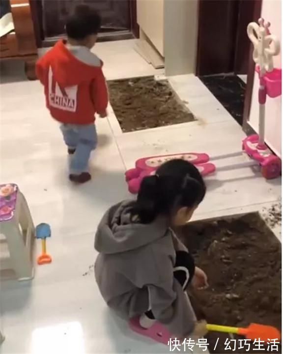 教育方式|为方便孩子玩耍,家长把家里地砖拆了,网友:孩子想要星星怎么办