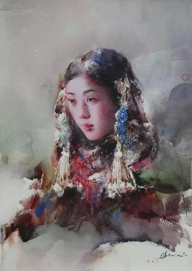  极致|中国水彩：大笔触画出霸屏水彩，光感够绝，极致东方的美！