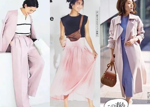 春天别再穿黑白灰了，尝试温柔色系穿搭，显白减龄，很有女人味