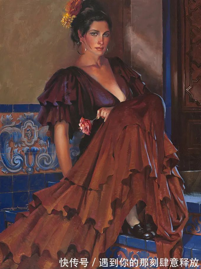 马希尔·摩科斯&优雅浪漫的绘画,太美!真想钻进他的画里!