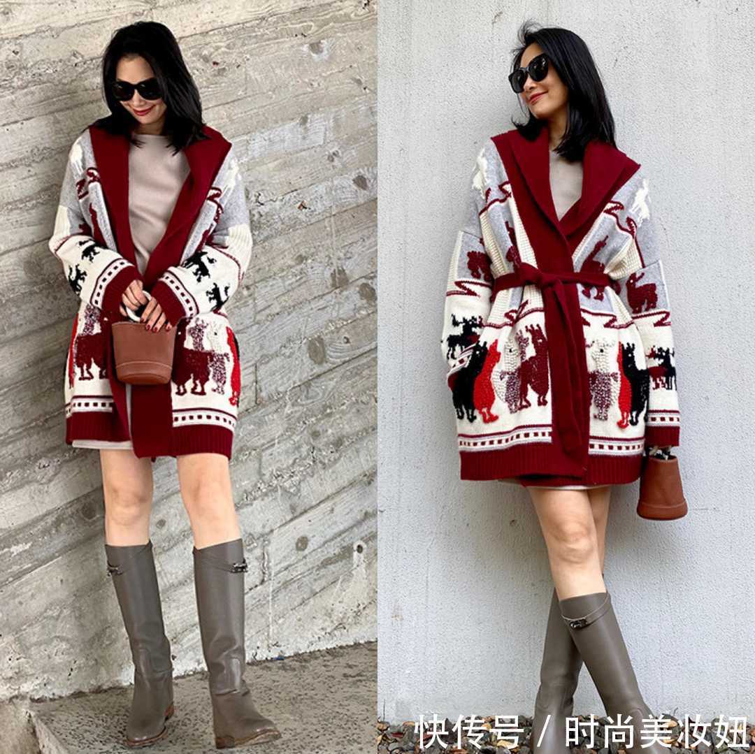 搭配|谁说“毛衣”穿不出高级感?看这位40岁姐姐的搭配,高级显气质