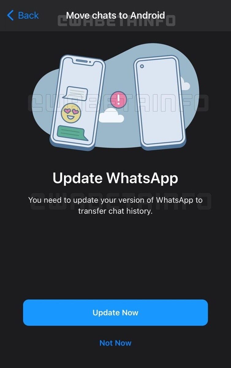 WhatsApp 将支持跨平台聊天记录迁移