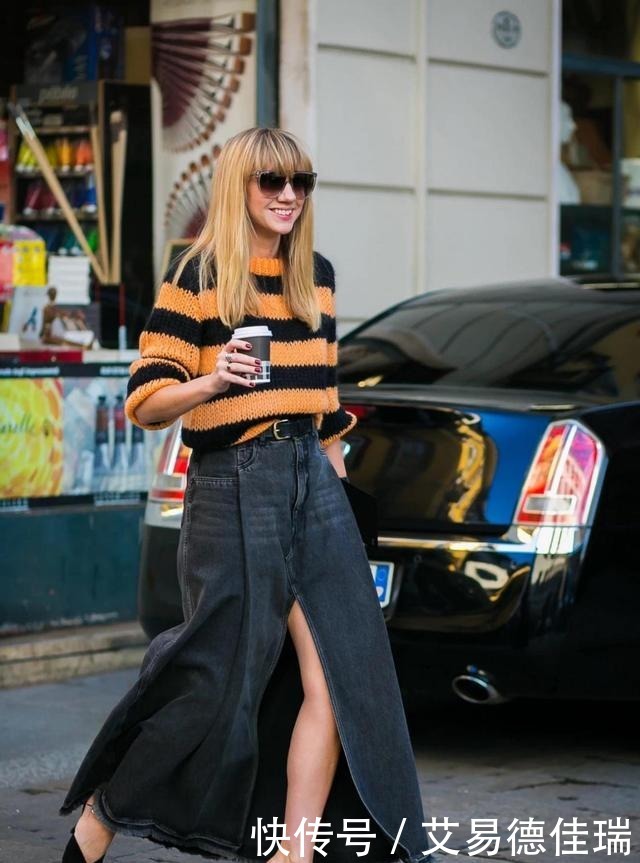 洋气|今秋火了一种穿法,叫“毛衣+半身裙”,青春又洋气,时髦一整季