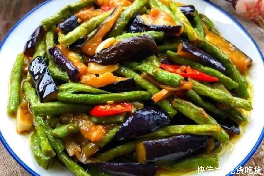 豆角茄子|美食推荐:豆角烧茄子,鲜虾烩冬瓜,蔬菜火腿炒面,五彩墨鱼丝