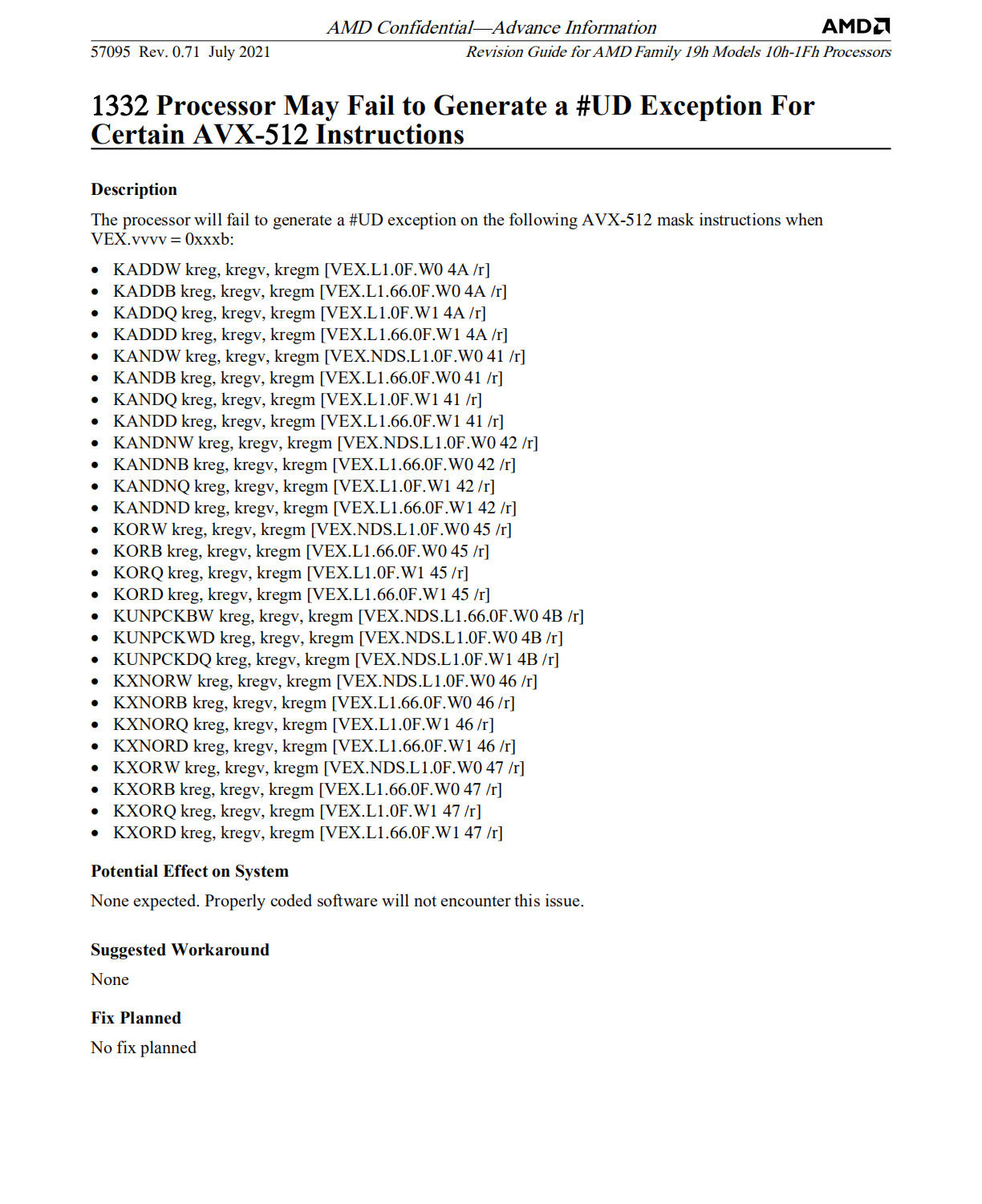 AMD Zen4 将支持 AVX512