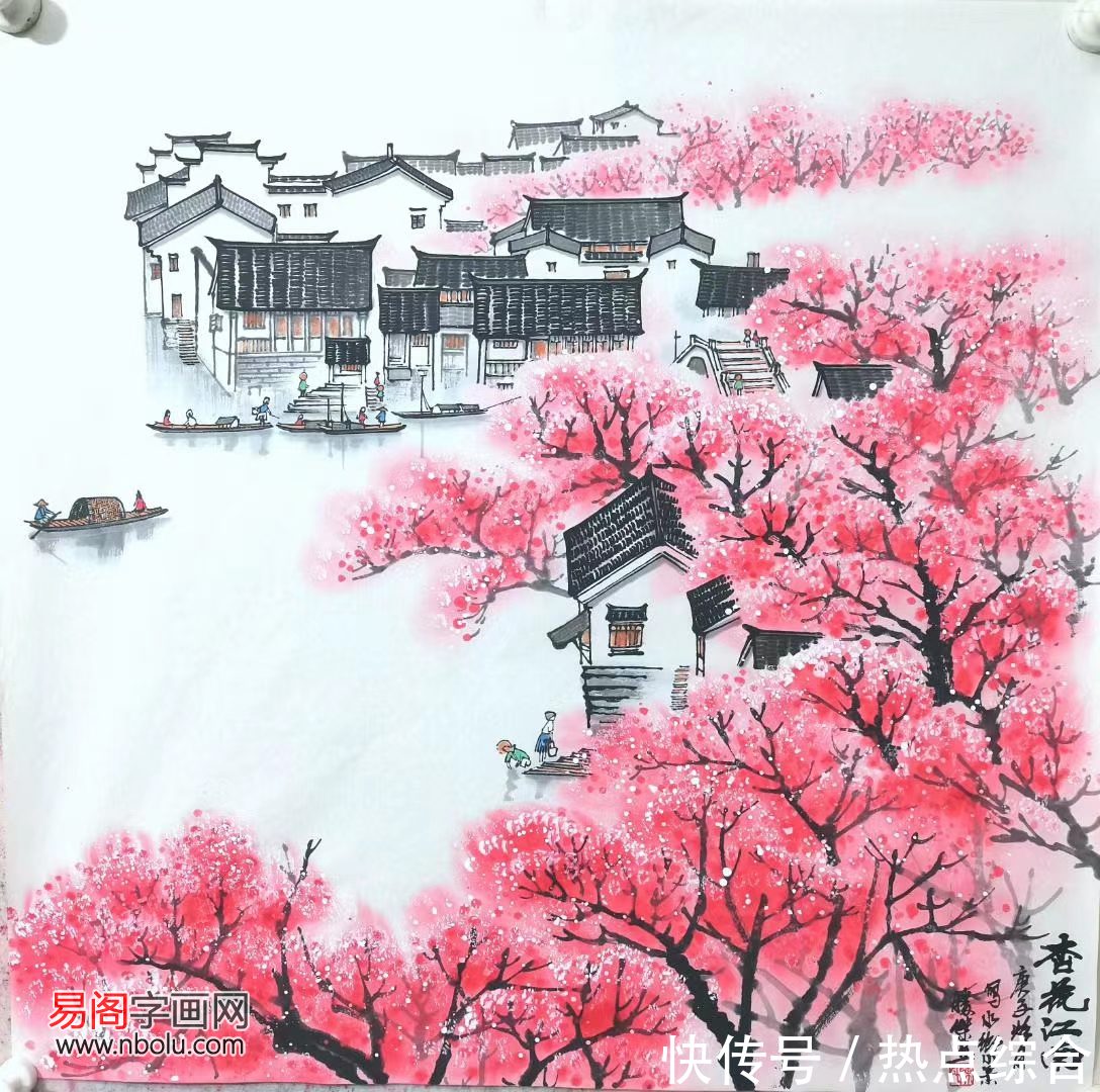 江南&中美协画家陈胜杰诗意江南山水画赏析:一生痴绝处,一梦到江南