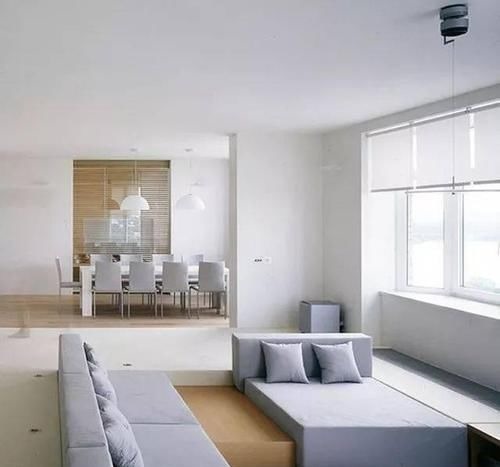 客厅|老公坚持把客厅“下沉”45cm,完工太惊喜,沙发都不用买了