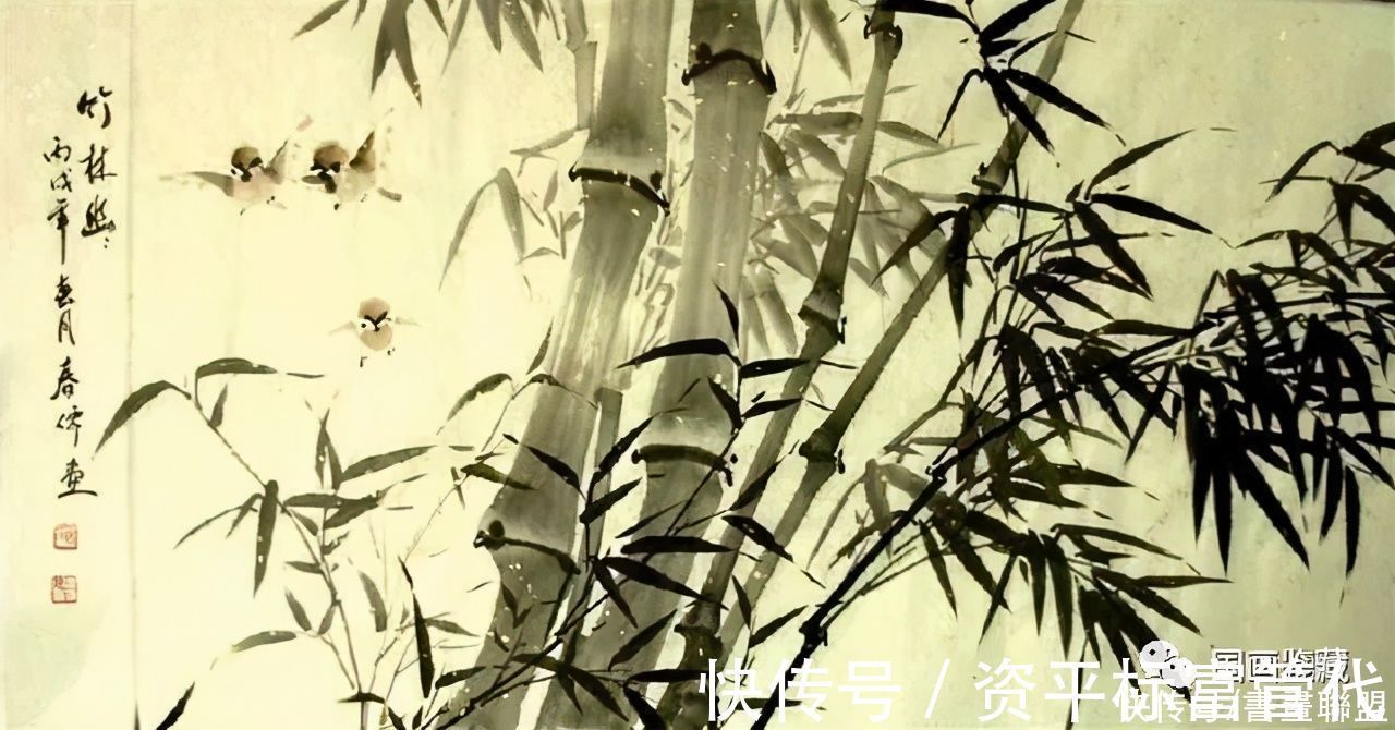 枝干@中国画如何画松树、丛树、柳树、竹林,中国画树的画法大全