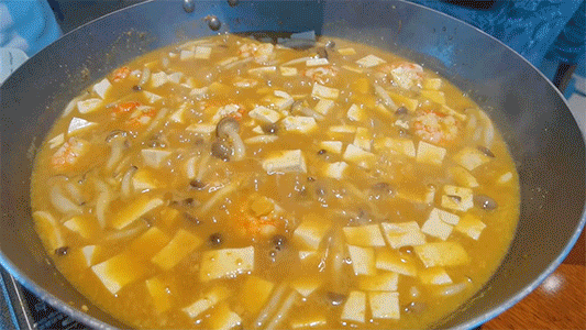 金汤虾仁豆腐羹，营养美味，补钙补锌还暖胃