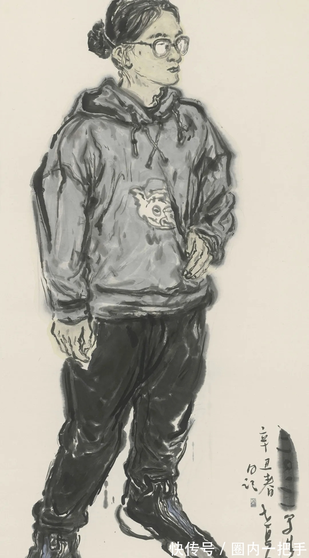 人物画#笔从对象来|王煜水墨人物画