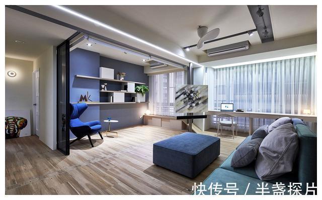 木调|充满欢声笑语的亲子之家!110㎡,时尚灰蓝调北欧风,超惊艳!