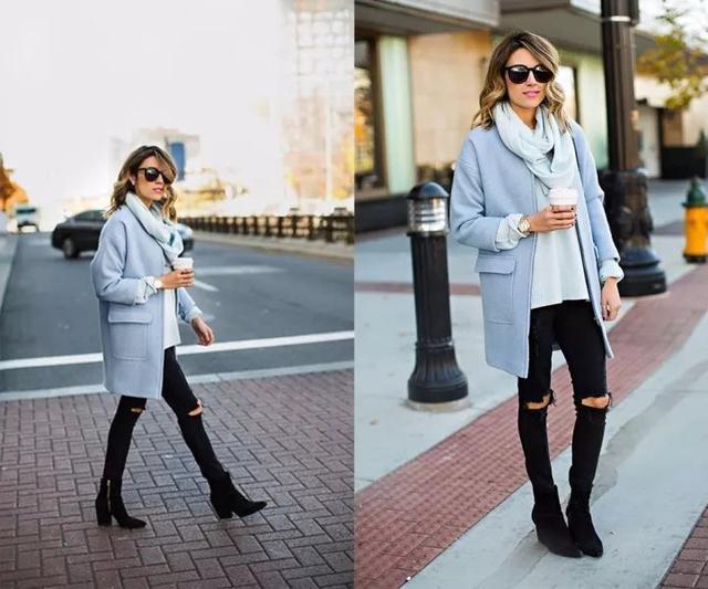 围巾 什么颜色的大衣,就搭什么围巾,这才是超实用的穿搭法