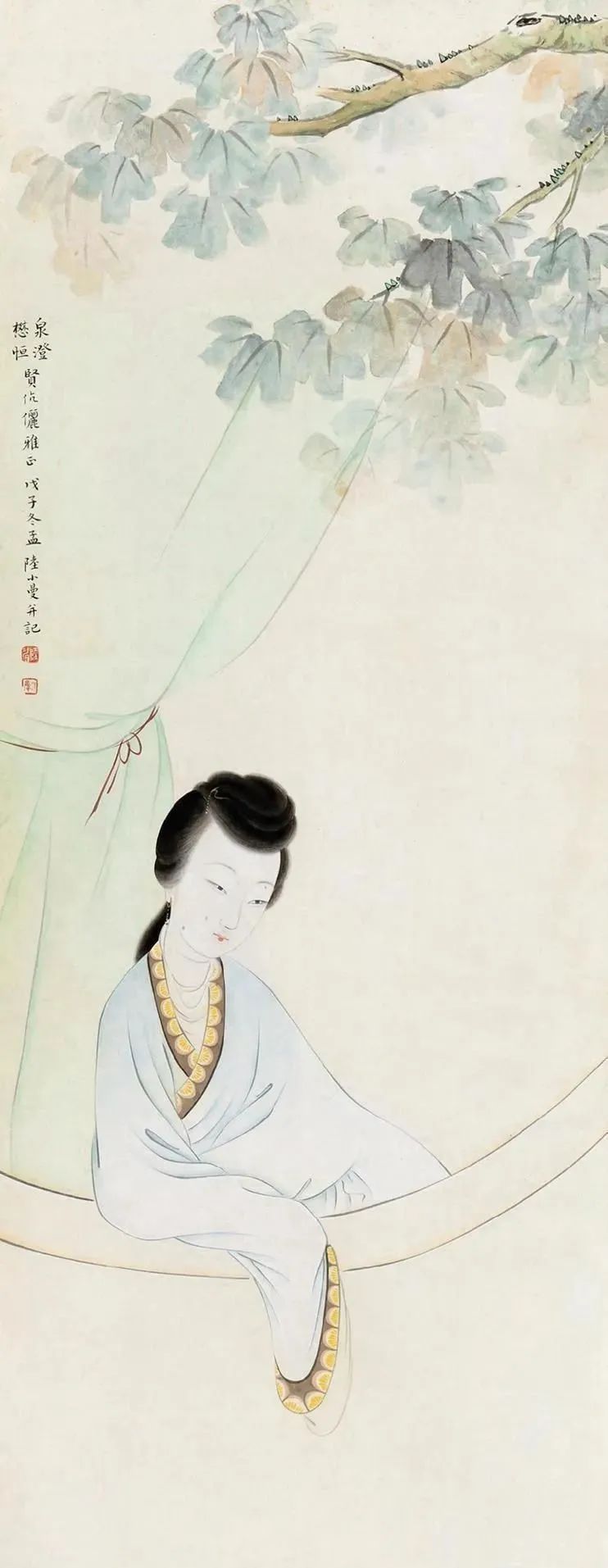 题识#绝世佳人陆小曼的一幅怪画,令人意想不到