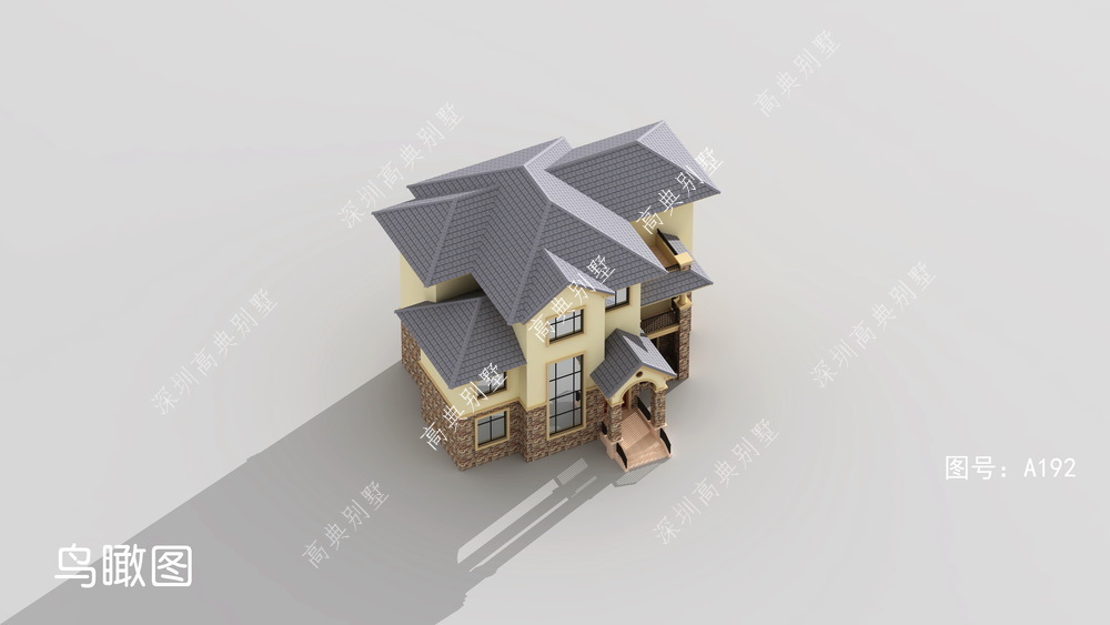 凹凸有致|实用的欧式别墅,造型凹凸有致,让人过目不忘。