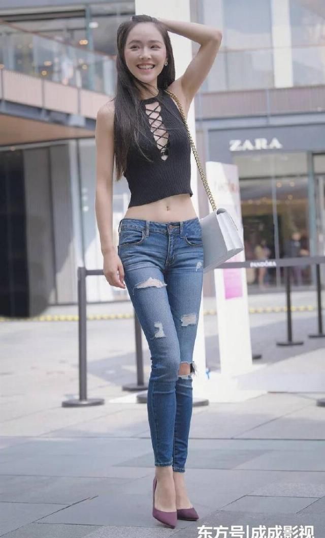 牛仔裤|青春年少动感的牛仔裤美女,呈现女士年青气场