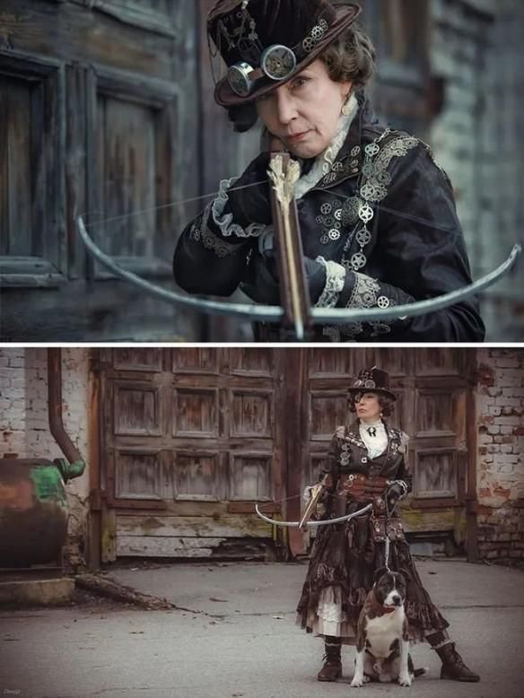 COSPL58岁阿姨玩COSPLAY,自制服装和道具,爱好不会被年龄限制