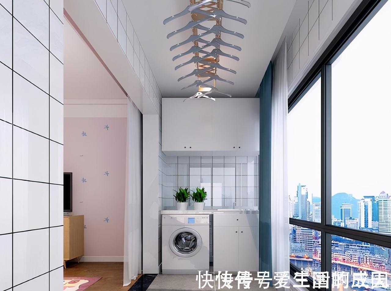 打通|客厅阳台一体化后,怎么晾晒衣服?学学这5个设计,巧妙化解尴尬