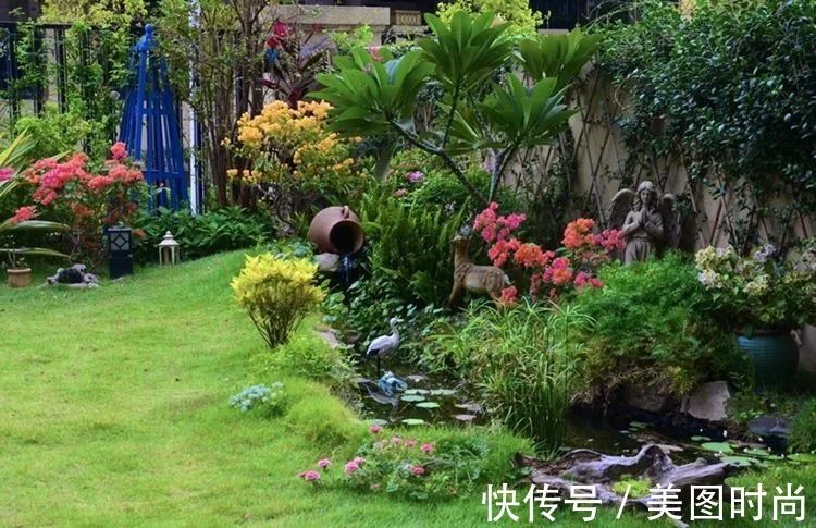 三角梅|120㎡别墅花园改造,经过三年的努力,小院从荒地到花开满园