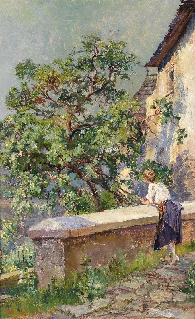 爱雨果!奥地利艺术大师,爱雨果·查勒蒙特的油画作品很清新自然!