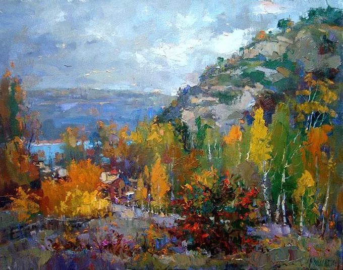 油画&浓郁的色彩,俄罗斯画家安德烈·米沙金的风景油画(二)