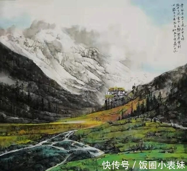 山水画|宋士操雪域山水画,自然唯美!