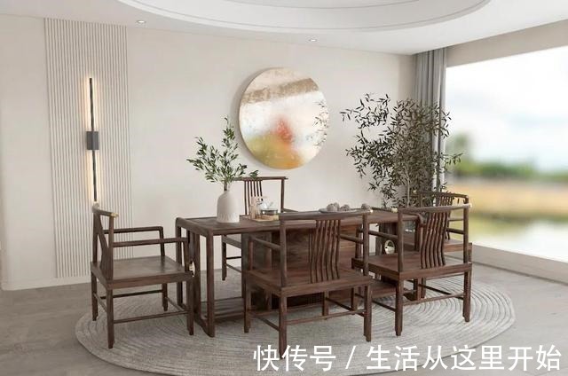 中式|摩登东方,新中式茶室,体验实木茶桌带来的空间之美!