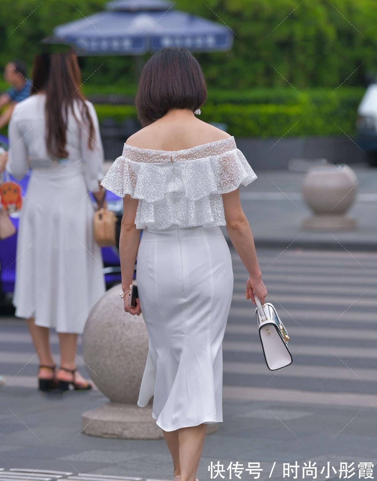 tips 一字肩礼服裙子,时髦洋气,更显青春时尚,高级感十足