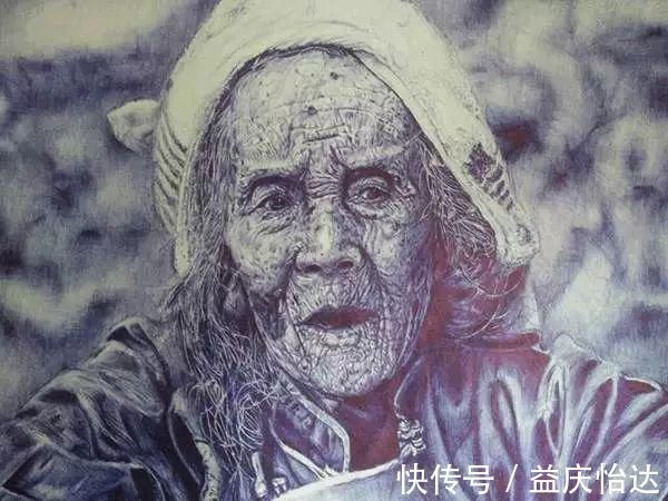 盼望!一位15岁的小姑娘,没有任何绘画基础,却画出了令人感动的圆珠笔作品!