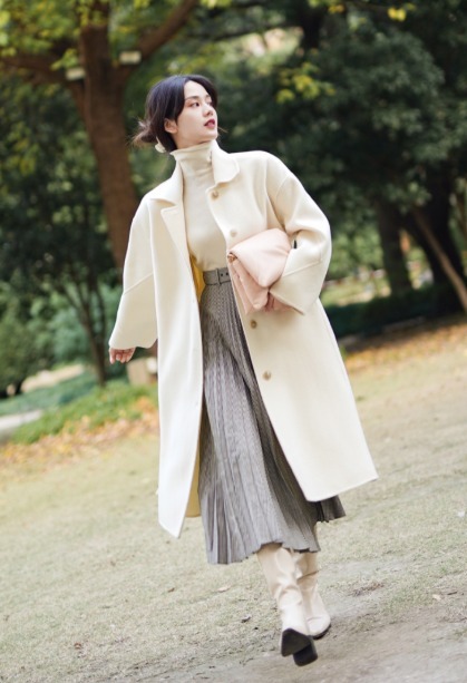 半身裙|今年冬天,“大衣+裙子”又又又火了,优雅时髦显气质!