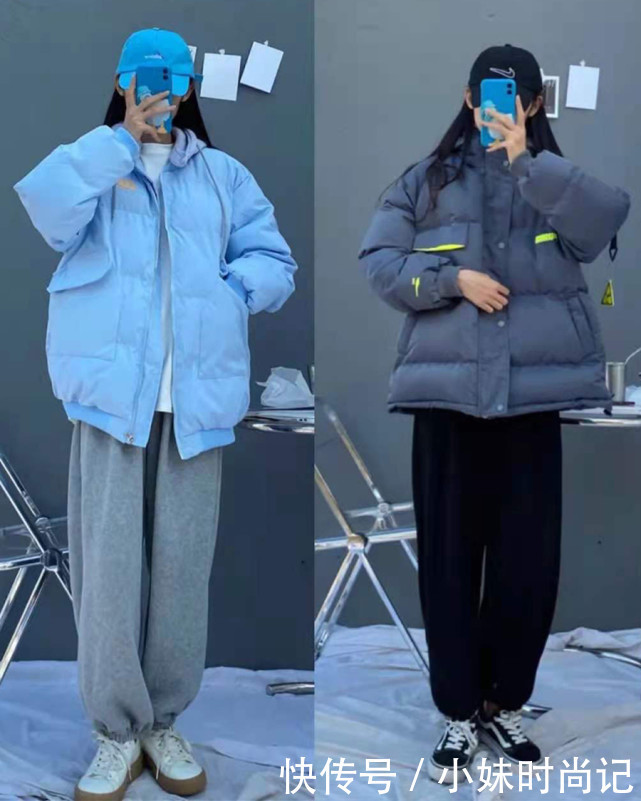 身材|耍酷也要有温度,保暖棉服穿起来,变身街头最潮女孩