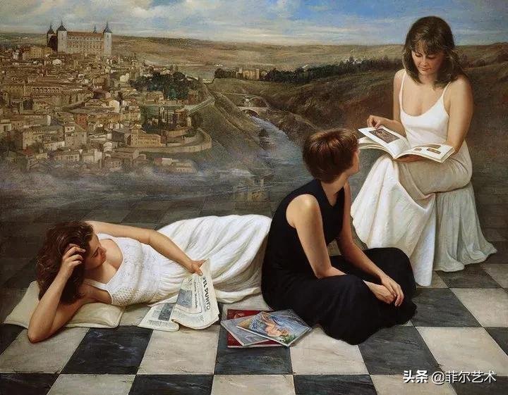 女画家@女画家索莱达·费尔南德斯画笔下的女子人物沉稳自然,美丽优雅