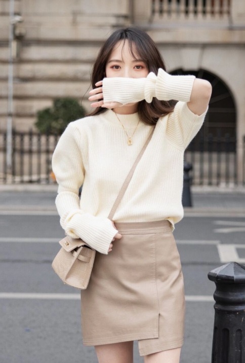 搭配 这个春天,穿“针织衫+半身裙”真美,低调演绎女人味