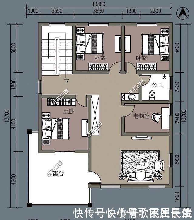 农村|宽12米,长10米地,怎么设计2层带堂屋的农村别墅呢!