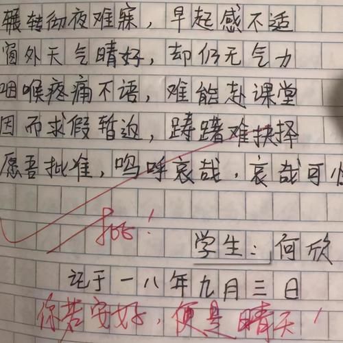 参加姐姐|初中“学霸”有多牛？写个假条都用“文言文”，老师：这个得批