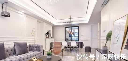 轻奢|115㎡美式轻奢住宅,沉稳华丽大气,还有这么大的衣帽间!