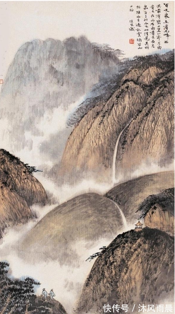 贺氏$贺天健课徒画稿研究!