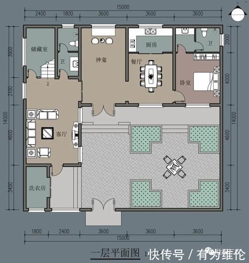 楼房|农村自建二层中式小院,堂屋和客厅独立,4大卧室还有书房,真不错